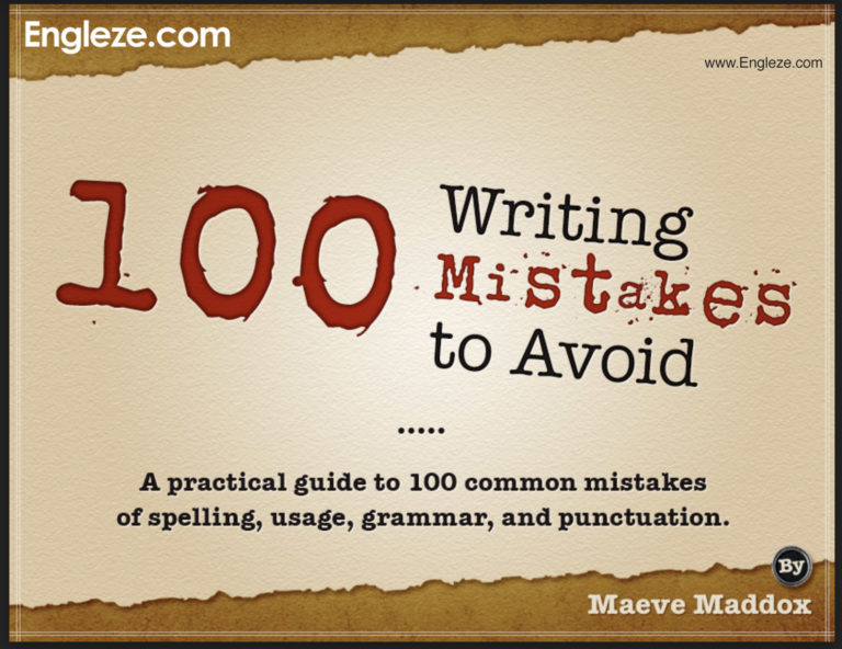 100 Writing Mistakes To Avoid (PDF) By Engleze.com – Engleze.com