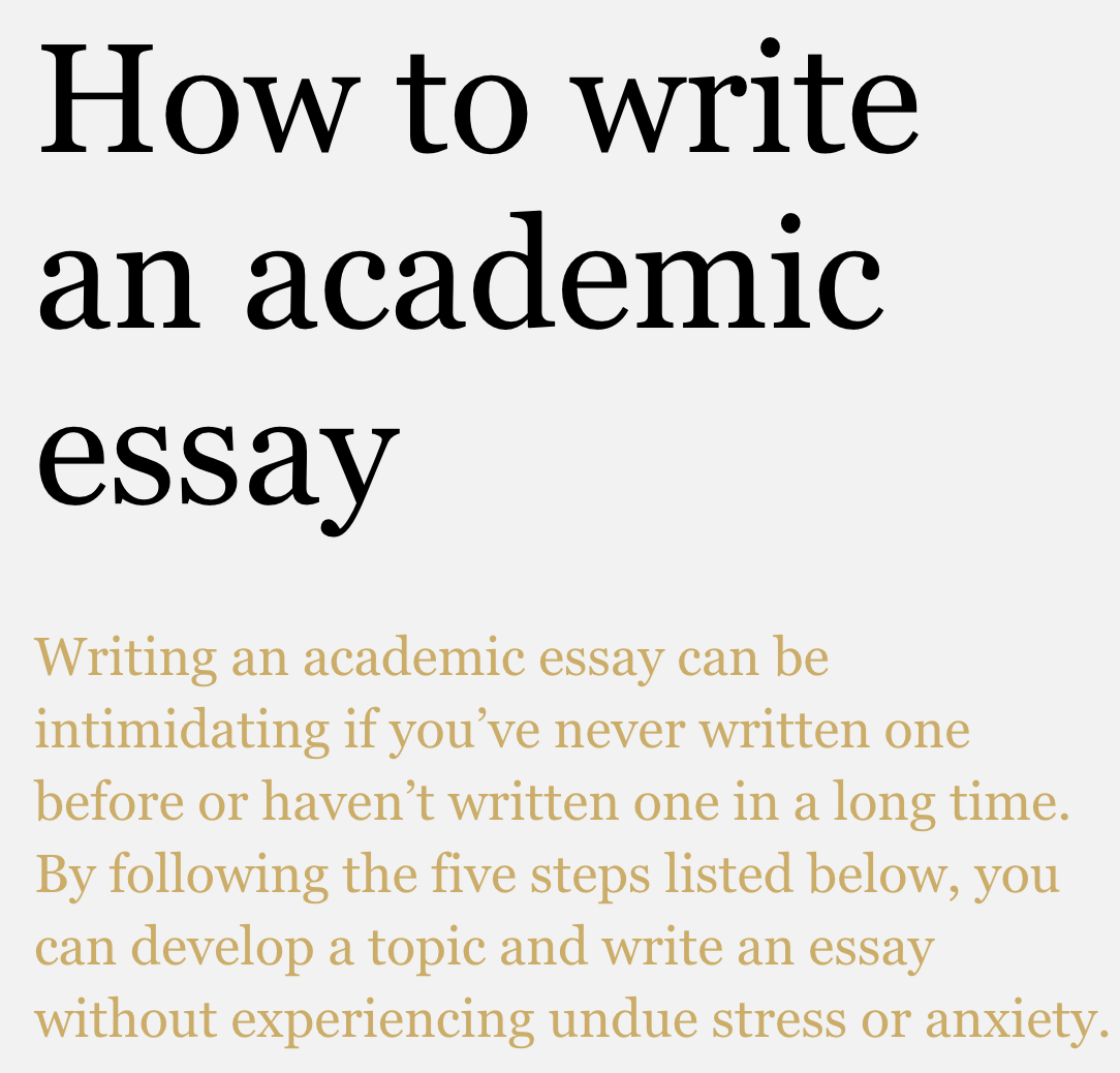 purpose of an academic essay